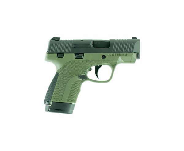 Honor Defense Honor Guard Semi Auto Handgun Green 9mm 3.2 inch 7 rd HG9SC OD 855995006151