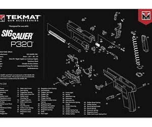 TekMat Original Cleaning Mat 11x17" with Sig P320 Diagram