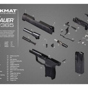TekMat Original Cleaning Mat 11x17" with Sig P365 Diagram