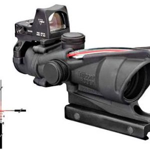 Trijicon 4x32 ACOG Dual Illum Red Crosshair .223 Reticle w/Colt Knob Mount - LED 3.25 MOA Red Dot RMR Type 2
