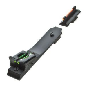 Truglo Slug Series Shotgun Fiber Optic Night Sights Black with Green Rear Fiber Optics and Red Front Fiber Optic Fits Mossberg 695 Slug Guns