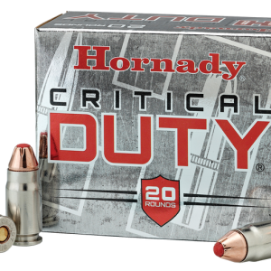 Hornady Critical Duty Nickel Plated Brass 9mm +P 135-Grain 25-Rounds FL