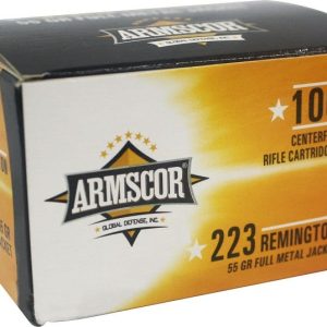 Armscor Rifle Ammo Brass .223 Rem 55-Grain 100-Rounds FMJ