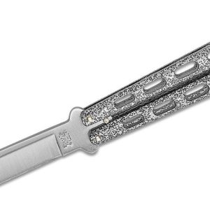 Bear and Sons Cutlery Butterfly Silver Knife - 4" Plain Clip Point Blade