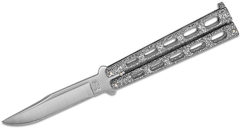Bear and Sons Cutlery Butterfly Silver Knife - 4" Plain Clip Point Blade