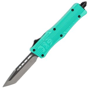 CobraTec Knives Small CTK-1 OTF Knife - 2.75" Tanto Point Non Serrated Tiffany Blue