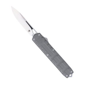 CobraTec Knives Enforcer Out The Front Knife Gray - 3.25" Plain Drop Point Blade