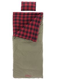 Coleman Big Game Big and Tall Sleeping Bag Plaid Red