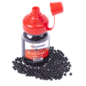 Crosman BLACK WIDOW 4.5mm Black BB 1000 per Bottle