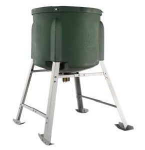 GameKeeper Capsule Feeder 400 lb Feeder with Legs Green
