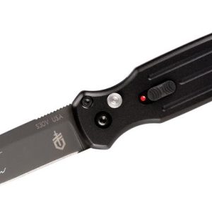 Gerber Cutlery Mini Covert Automatic Knife - 2.8" Plain Black Spear Point Blade