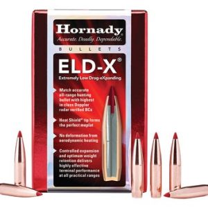 Hornady ELD-X Projectiles Copper 6mm/.243" 103-Grain 100-Count ELD-X