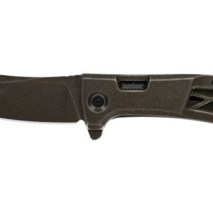 Kershaw Boilermaker Brown Folding Knife - 3.3" Plain Brown Drop Point Blade