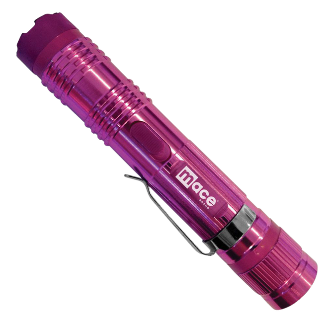 Mace Compact Stun Gun Pink 6.75" x 1.41" with LED Bulb