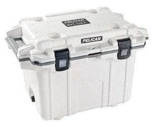 Pelican 50QT Elite Cooler White / Grey
