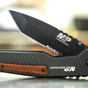 Smith & Wesson MPBG52 M&P Bodyguard Knife Tanto Serrated Aluminum Handle