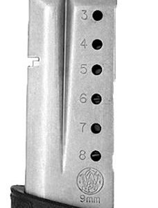 Smith and Wesson OEM Magazine Stainless 9mm 8-Rounds for M&P Shield