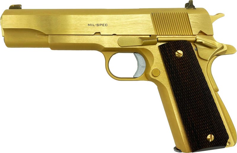 Springfield Armory Mil-Spec 24 Carat Gold .45 ACP 5" Barrel 7-Rounds Machine Guns Kings Exclusive - Image 2