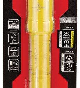 Surefire G2X Pro Flashlight 15/320 Lumens, Yellow, Click Switch