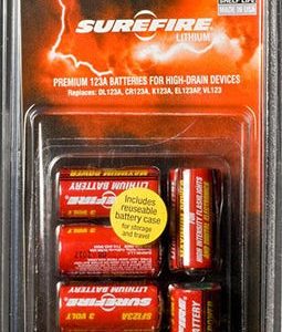 Surefire 6 SF123A Batteries With Holder In Clamsh
