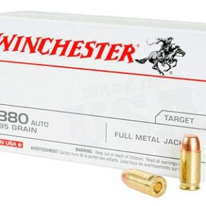 Winchester Centerfire Handgun .380 Ammo Brass 95-Grain 50-Rounds FMJ
