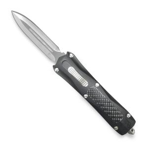 CobraTec Grey King Cobra OTF Knife - 4" Plain Dagger Blade with Nylon Sheath
