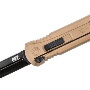 Smith & Wesson OTF Knife Spear Point Blade Flat Dark Earth 3.5"