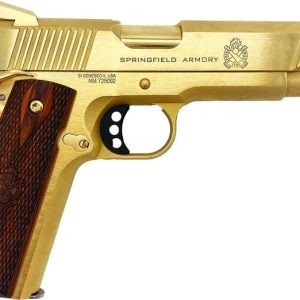 Springfield 1911 Loaded 24 Carat Gold .45ACP 5-inch 7rd Machine Guns Kings Exclusive