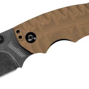 Kershaw Shuffle II Tan Folding Knife - 2.375" Plain Tanto Blade with Bottle Opener