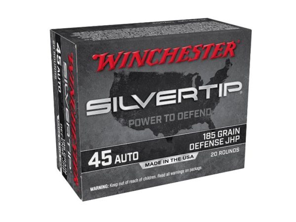 Winchester Silvertip 45 ACP 185gr JHP 20rd