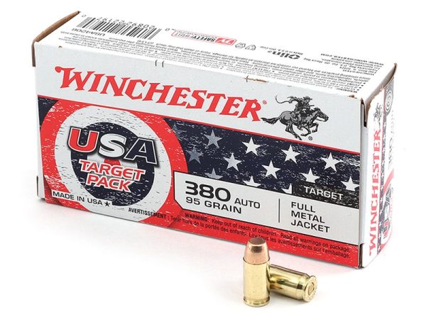 Winchester 380acp 95gr FMJ USA 50rd