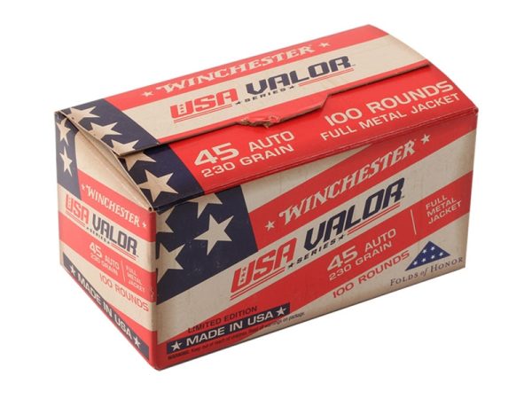 Winchester USA Valor 45ACP 230gr FMJ 100rd