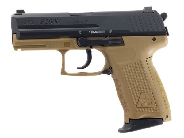 HK P2000 V3 DA/SA 9mm 3.66" FDE Pistol W/NS, 3-10rd Mags