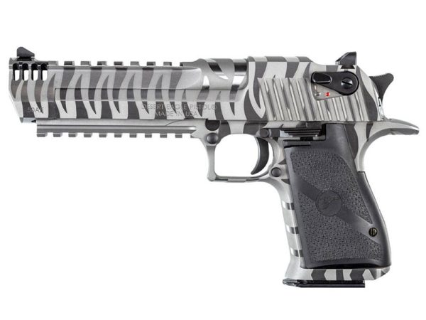 Desert Eagle .50AE 7rd 6" White Tiger Stripe w/ Integral Muzzle Brake