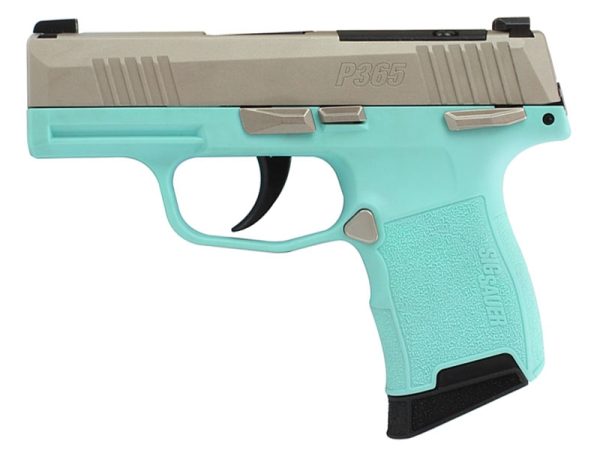 Sig Sauer P365 Nickel/Turquoise MS .380 ACP Pistol