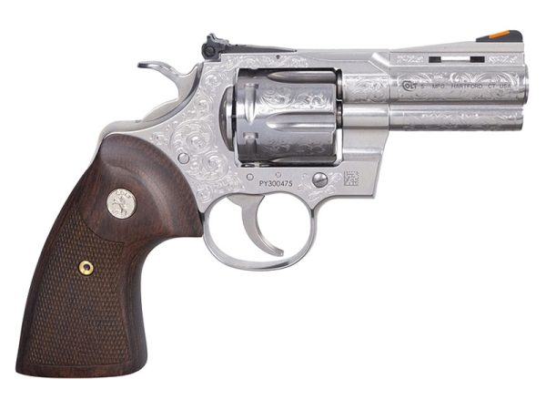 Colt Python .357Mag 3" 6rd Revolver, Engraved Stainless