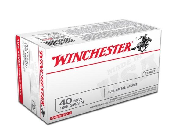 Winchester USA 40S&W 165gr FMJ 100rd