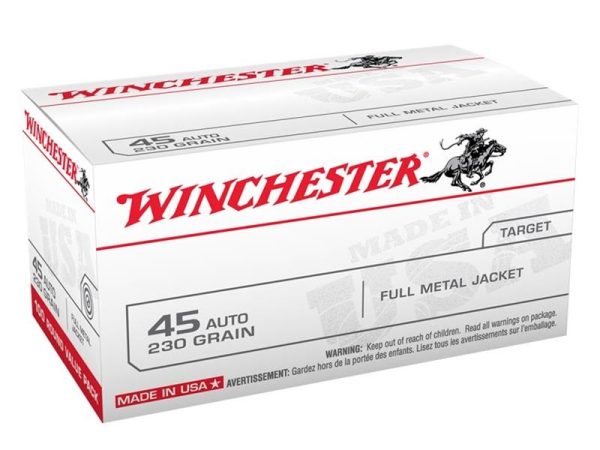 Winchester USA .45ACP 230gr FMJ 100rd