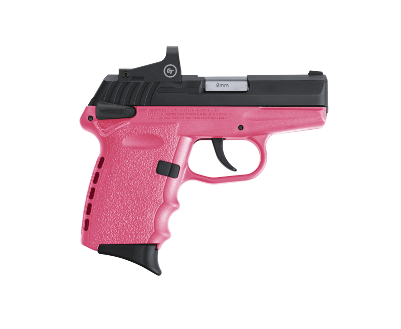 SCCY CPX-1 RD Black / Pink 9mm 3.1" Barrel 10-Rounds CTS-1500 Reflex Sight