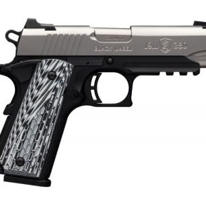 Browning 1911-380 Black Label Pro Compact Black / Stainless .380 ACP 3.625-inch 8Rds G10 Grips Night Sights