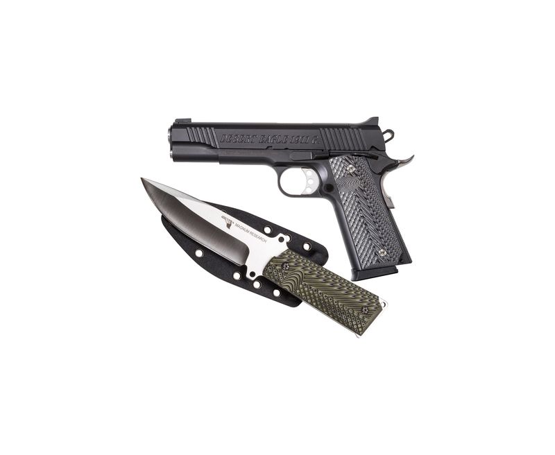 Magnum Research Black Desert Eagle 1911 45ACP 5 Inch with Knife