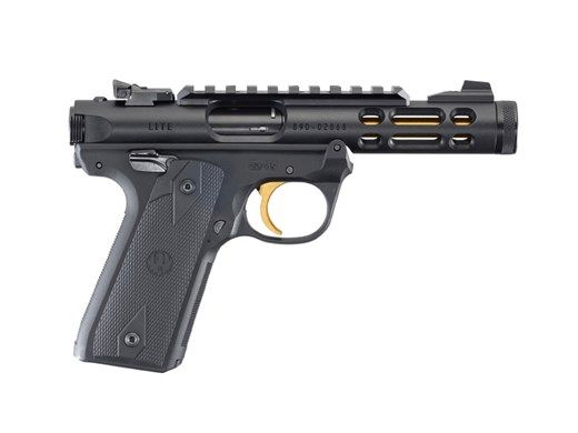 Ruger Mark IV 22/45 Lite with Gold Barrel and Trigger .22 LR 4.4-inch 10Rds